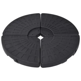 Soporte de sombrilla en forma de ventilador 4 piezas negro de vidaXL, Bases para sombrillas - Ref: Foro24-47857, Precio: 81,1...