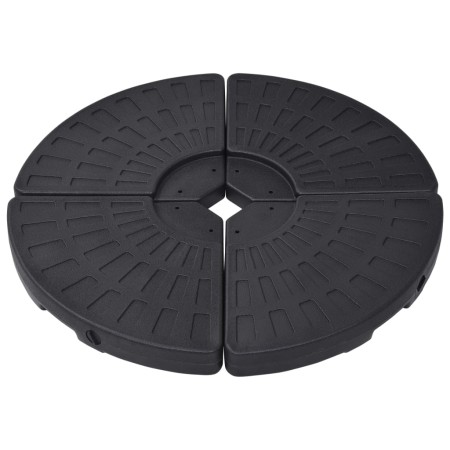 Soporte de sombrilla en forma de ventilador 4 piezas negro de vidaXL, Bases para sombrillas - Ref: Foro24-47857, Precio: 100,...