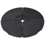 Soporte de sombrilla en forma de ventilador 4 piezas negro de vidaXL, Bases para sombrillas - Ref: Foro24-47857, Precio: 81,1...