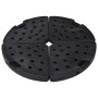Soporte de sombrilla en forma de ventilador 4 piezas negro de vidaXL, Bases para sombrillas - Ref: Foro24-47857, Precio: 100,...