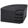 Soporte de sombrilla en forma de ventilador 4 piezas negro de vidaXL, Bases para sombrillas - Ref: Foro24-47857, Precio: 100,...