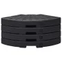 Soporte de sombrilla en forma de ventilador 4 piezas negro de vidaXL, Bases para sombrillas - Ref: Foro24-47857, Precio: 81,1...
