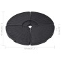 Soporte de sombrilla en forma de ventilador 4 piezas negro de vidaXL, Bases para sombrillas - Ref: Foro24-47857, Precio: 100,...