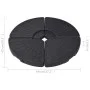 Soporte de sombrilla en forma de ventilador 4 piezas negro de vidaXL, Bases para sombrillas - Ref: Foro24-47857, Precio: 81,1...