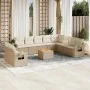 11-piece garden sofa set with beige synthetic rattan cushions by , Modular outdoor sofas - Ref: Foro24-3224637, Price: 749,34...