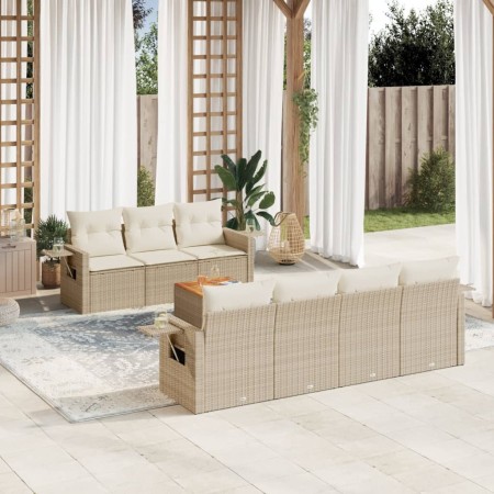 Juego de sofás de jardín con cojines beige 8 pzas ratán PE de , Sofás modulares de exterior - Ref: Foro24-3224469, Precio: 52...