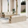 Juego de sofás de jardín con cojines beige 8 pzas ratán PE de , Sofás modulares de exterior - Ref: Foro24-3224469, Precio: 52...