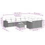 Set de sofás de jardín 10 pzas cojines ratán sintético negro de , Conjuntos de jardín - Ref: Foro24-3223045, Precio: 565,72 €...