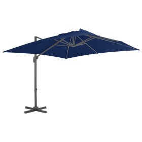 Sombrilla voladiza con poste de aluminio azul celeste 3x3 m de vidaXL, Sombrillas - Ref: Foro24-47002, Precio: 174,46 €, Desc...