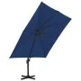 Sombrilla voladiza con poste de aluminio azul celeste 3x3 m de vidaXL, Sombrillas - Ref: Foro24-47002, Precio: 172,99 €, Desc...