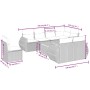 Set de sofás de jardín 9 pzas con cojines ratán sintético beige de , Conjuntos de jardín - Ref: Foro24-3225100, Precio: 601,9...