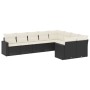 Set de sofás de jardín 8 piezas y cojines ratán sintético negro de , Conjuntos de jardín - Ref: Foro24-3219426, Precio: 506,8...
