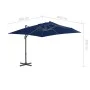Sombrilla voladiza con poste de aluminio azul celeste 3x3 m de vidaXL, Sombrillas - Ref: Foro24-47002, Precio: 172,99 €, Desc...
