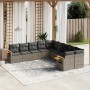 Set de sofás de jardín 10 pzas con cojines ratán sintético gris de , Conjuntos de jardín - Ref: Foro24-3259596, Precio: 608,5...