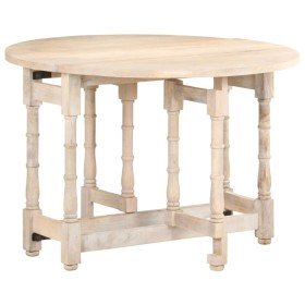Mesa de comedor redonda de madera maciza de mango 110x76 cm en Mesas de comedor | Comprar online en Foru.es