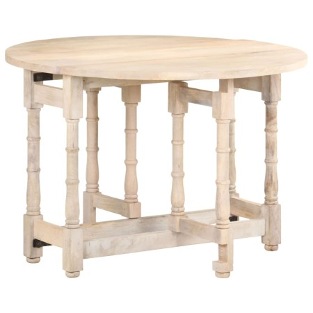 Mesa de comedor redonda de madera maciza de mango 110x76 cm en Mesas de comedor | Comprar online en Foru.es