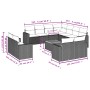 Set de sofás de jardín 12 pzas y cojines ratán sintético marrón de , Sofás modulares de exterior - Ref: Foro24-3224385, Preci...