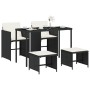 Set de muebles jardín 5 pzas con cojines ratán sintético negro de , Conjuntos de jardín - Ref: Foro24-365080, Precio: 196,58 ...
