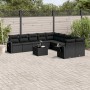 Set de sofás de jardín 11 pzas y cojines ratán sintético negro de , Conjuntos de jardín - Ref: Foro24-3220714, Precio: 687,24...
