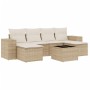 Set sofás de jardín 7 piezas y cojines ratán sintético beige de , Conjuntos de jardín - Ref: Foro24-3222927, Precio: 425,87 €...