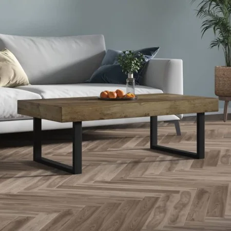 Mesa de centro MDF y hierro marrón oscuro y negro 120x60x40 cm de vidaXL, Mesas de centro - Ref: Foro24-286103, Precio: 104,7...