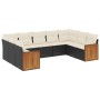 Set de sofás de jardín 8 piezas y cojines ratán sintético negro de , Conjuntos de jardín - Ref: Foro24-3227953, Precio: 509,1...