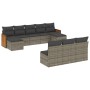 Set de sofás de jardín 10 pzas con cojines ratán sintético gris de , Conjuntos de jardín - Ref: Foro24-3228069, Precio: 536,9...