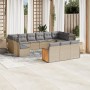 Set de sofás de jardín y cojines 13 pzas ratán sintético beige de , Conjuntos de jardín - Ref: Foro24-3228138, Precio: 774,88...