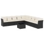 Set de sofás de jardín 10 pzas cojines ratán sintético negro de , Conjuntos de jardín - Ref: Foro24-3217786, Precio: 534,84 €...