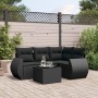 Set de muebles de jardín 5 pzas y cojines ratán sintético negro de , Conjuntos de jardín - Ref: Foro24-3253652, Precio: 362,7...