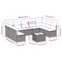 Set de sofás de jardín 10 pzas cojines ratán sintético negro de , Conjuntos de jardín - Ref: Foro24-3218076, Precio: 519,67 €...