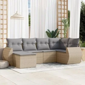Juego de sofás jardín con cojines 6 pzas ratán sintético beige de , Conjuntos de jardín - Ref: Foro24-3253996, Precio: 420,11...