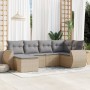 Juego de sofás jardín con cojines 6 pzas ratán sintético beige de , Conjuntos de jardín - Ref: Foro24-3253996, Precio: 427,06...