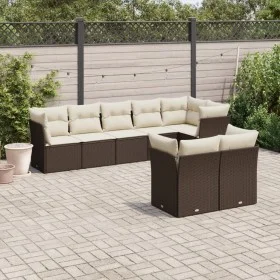 Set sofás de jardín 8 piezas y cojines ratán sintético marrón de , Conjuntos de jardín - Ref: Foro24-3217913, Precio: 558,77 ...