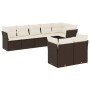 Set sofás de jardín 8 piezas y cojines ratán sintético marrón de , Conjuntos de jardín - Ref: Foro24-3217913, Precio: 548,17 ...