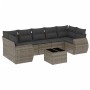 Set de sofás de jardín 8 pzas y cojines ratán sintético gris de , Conjuntos de jardín - Ref: Foro24-3221139, Precio: 512,08 €...