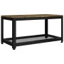 Mesita de centro MDF y hierro marrón oscuro y negro 90x45x45 cm de vidaXL, Mesas de centro - Ref: Foro24-286082, Precio: 68,6...