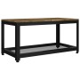 Mesita de centro MDF y hierro marrón oscuro y negro 90x45x45 cm de vidaXL, Mesas de centro - Ref: Foro24-286082, Precio: 80,1...