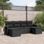 Set de sofás de jardín 6 piezas y cojines ratán sintético negro de , Conjuntos de jardín - Ref: Foro24-3227056, Precio: 353,7...