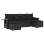 Set de sofás de jardín 6 piezas y cojines ratán sintético negro de , Conjuntos de jardín - Ref: Foro24-3227056, Precio: 353,7...