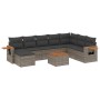 Set de muebles de jardín 9 pzas y cojines ratán sintético gris de , Conjuntos de jardín - Ref: Foro24-3227096, Precio: 523,88...
