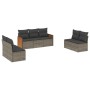 Set de sofás de jardín 7 piezas con cojines ratán PE gris de , Conjuntos de jardín - Ref: Foro24-3227558, Precio: 409,96 €, D...
