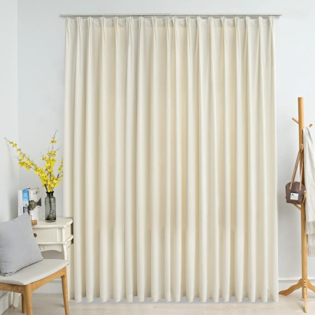 Cortina opaca con ganchos terciopelo color crema 290x245 cm de vidaXL, Cortinas y visillos - Ref: Foro24-134519, Precio: 48,0...