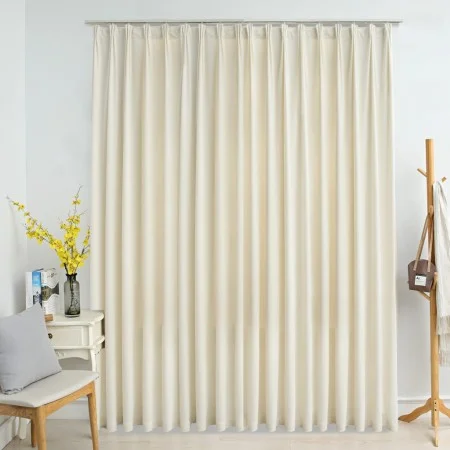 Cortina opaca con ganchos terciopelo color crema 290x245 cm de vidaXL, Cortinas y visillos - Ref: Foro24-134519, Precio: 47,0...