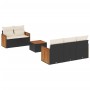Set de sofás de jardín 6 piezas y cojines ratán sintético negro de , Conjuntos de jardín - Ref: Foro24-3227463, Precio: 367,4...