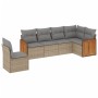 Juego de sofás jardín con cojines 6 pzas ratán sintético beige de , Conjuntos de jardín - Ref: Foro24-3227697, Precio: 383,70...