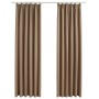 Cortinas opacas con ganchos 2 piezas gris topo 140x225 cm de vidaXL, Cortinas y visillos - Ref: Foro24-134439, Precio: 44,94 ...
