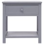 Mesita de noche madera de Paulownia gris 40x29x42 cm de vidaXL, Mesitas de noche - Ref: Foro24-284050, Precio: 39,30 €, Descu...