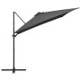 Sombrilla voladiza con luces LED y poste acero gris 250x250 cm de vidaXL, Sombrillas - Ref: Foro24-46994, Precio: 89,78 €, De...