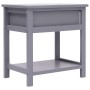 Mesita de noche madera de Paulownia gris 40x29x42 cm de vidaXL, Mesitas de noche - Ref: Foro24-284050, Precio: 39,30 €, Descu...